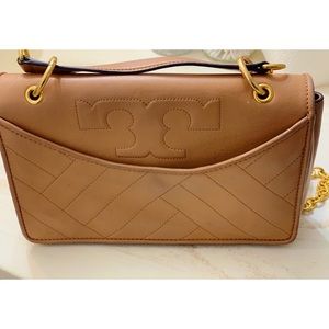 Authentic Tory Burch Alexa Leather Shoulder Bag
